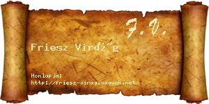 Friesz Virág névjegykártya