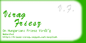 virag friesz business card